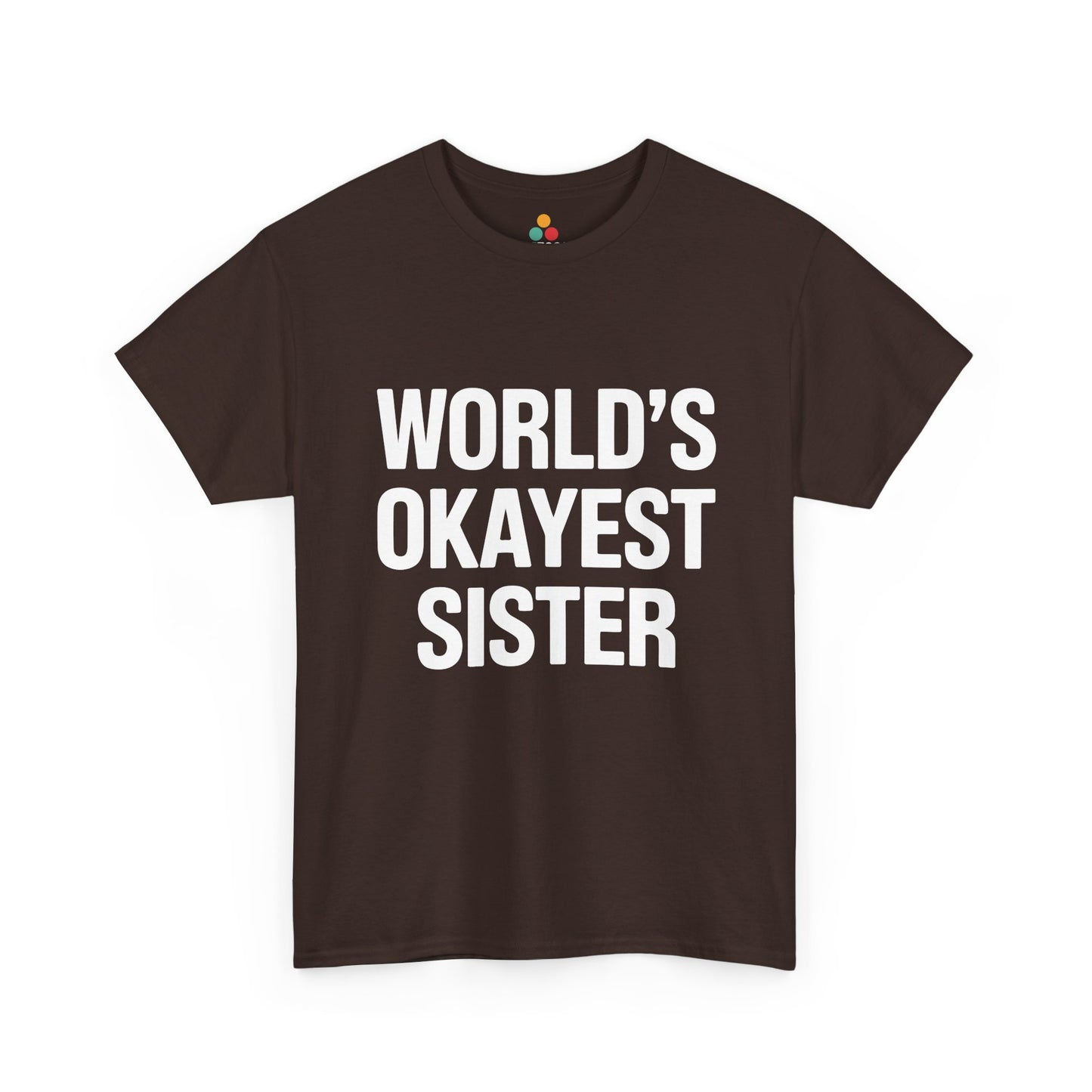 World's Okayest Sister Funny T-Shirt – Sarcastic Sibling Tee | TEEZOCA 