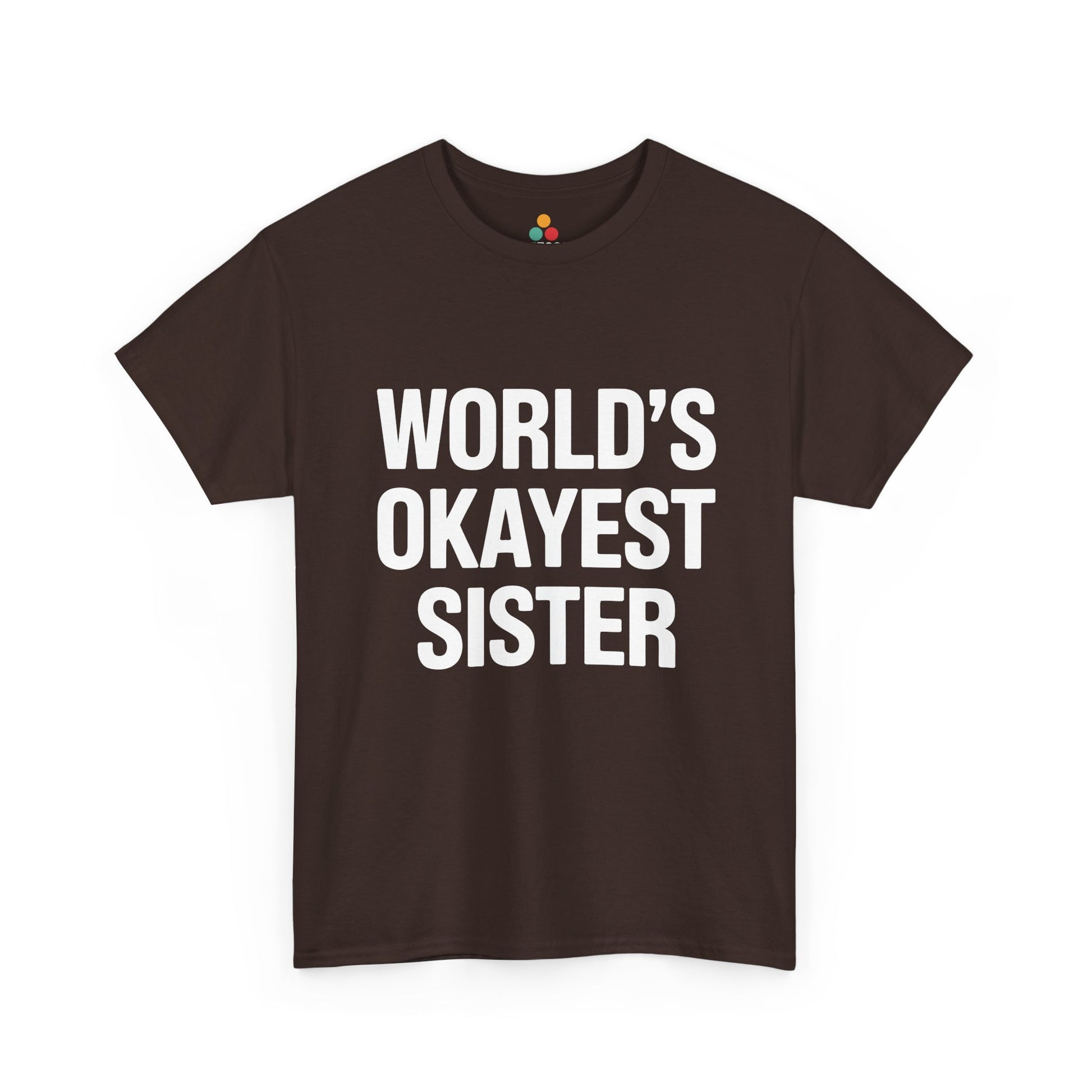 World's Okayest Sister Funny T-Shirt – Sarcastic Sibling Tee | TEEZOCA 