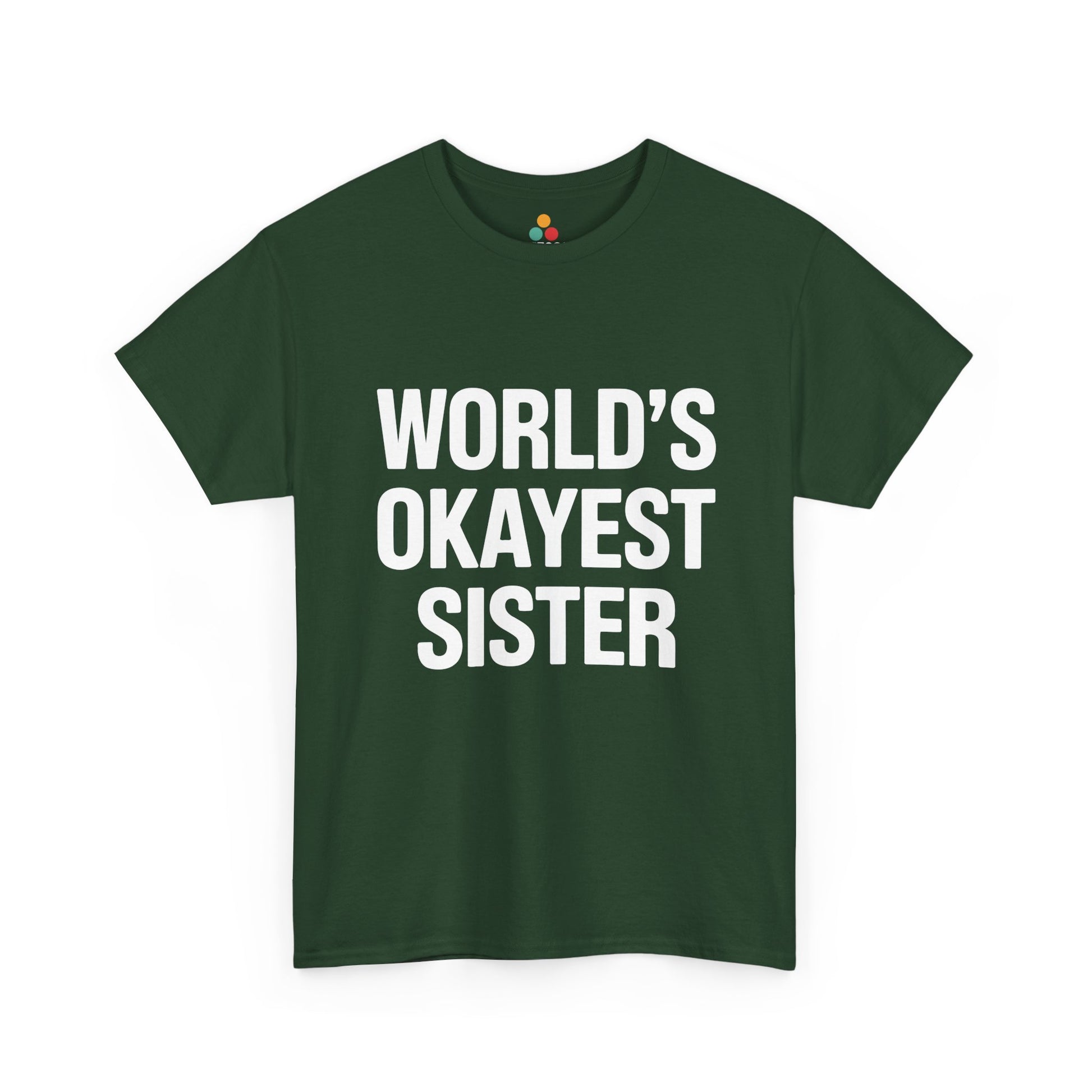 World's Okayest Sister Funny T-Shirt – Sarcastic Sibling Tee | TEEZOCA 