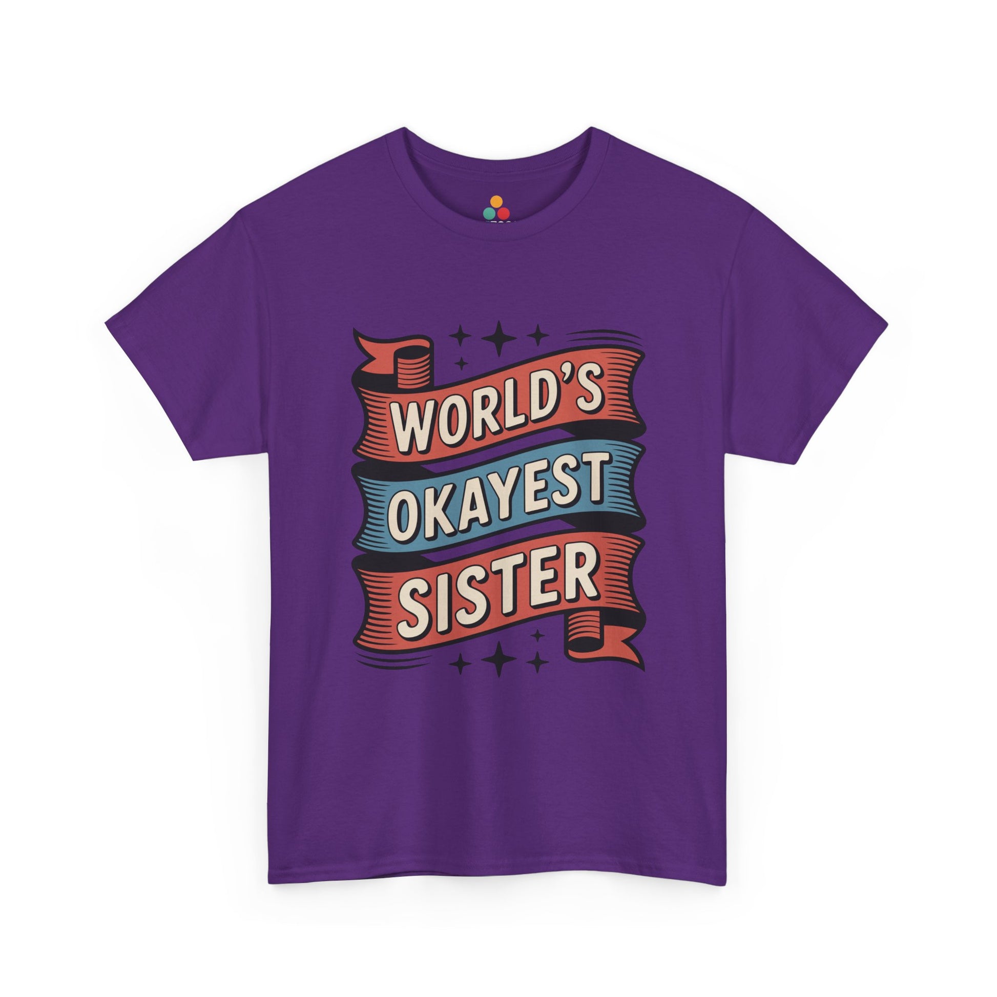 World's Okayest Sister T-Shirt – Retro Sarcastic Sister Tee | TEEZOCA 