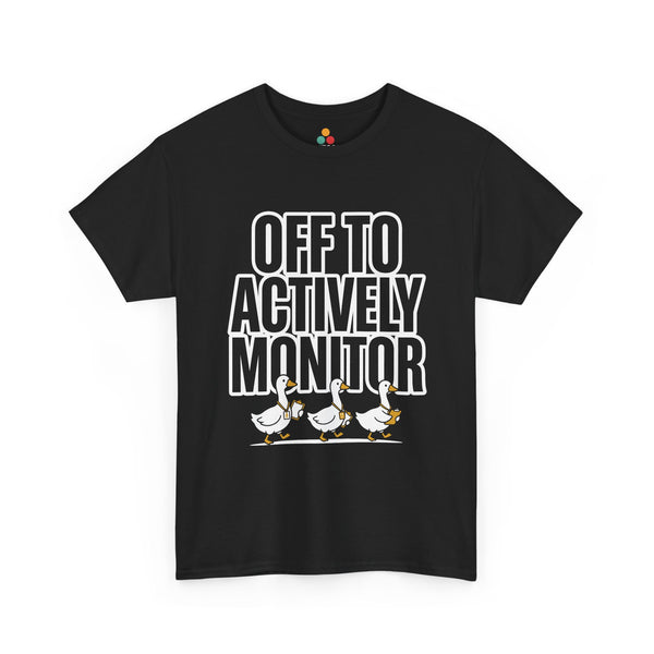 actively monitor teacher shirt duck teacher testing day shirt proctor squad shirt TEEZOCA