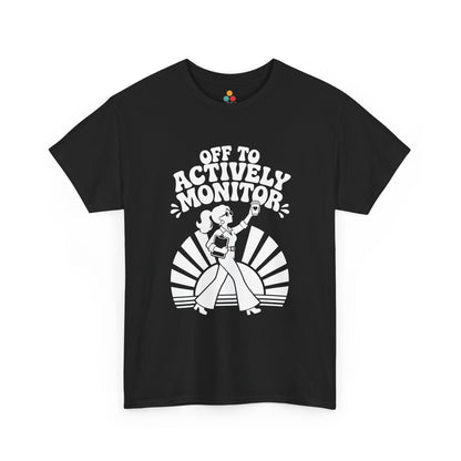 actively monitor teacher shirt retro teacher testing day shirt groovy test day apparel | TEEZOCA 