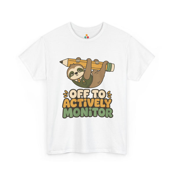 actively monitor teacher shirt sloth teacher testing day shirt slow test day proctor shirt TEEZOCA