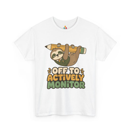 actively monitor teacher shirt sloth teacher testing day shirt slow test day proctor shirt | TEEZOCA 