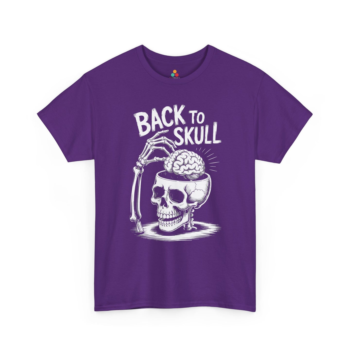 Back to Skul! Skull Brain Graphic Unisex T-shirt – Bold Humor Statement Tee | TEEZOCA 