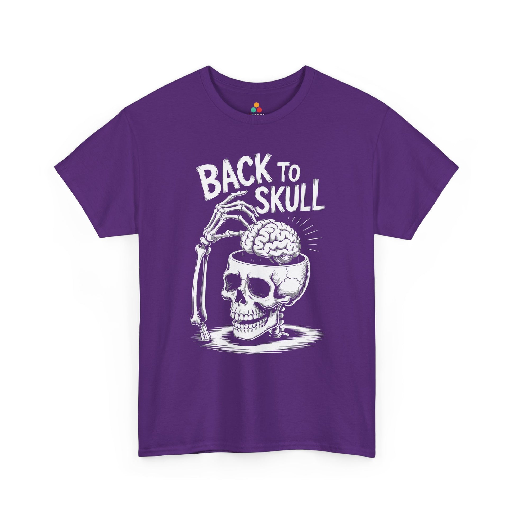 Back to Skul! Skull Brain Graphic Unisex T-shirt – Bold Humor Statement Tee | TEEZOCA 