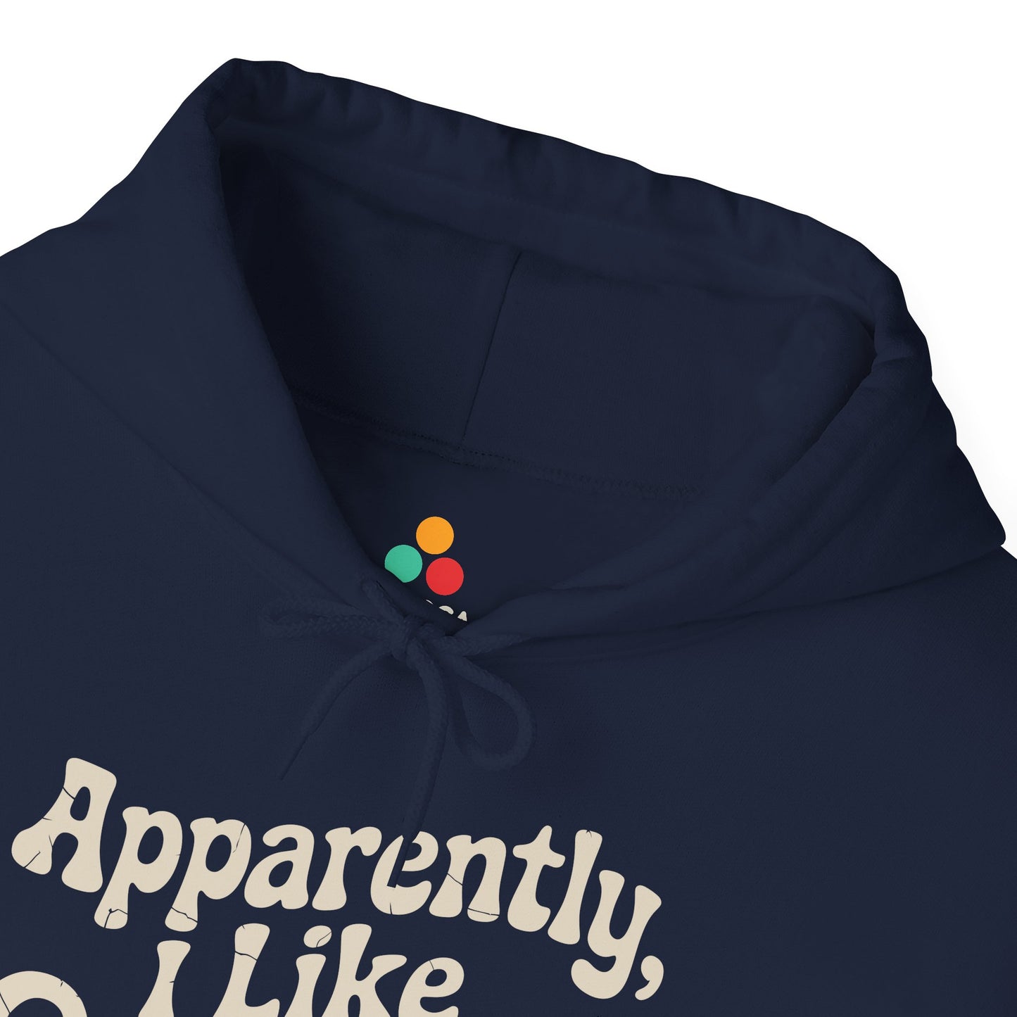 Apparently I Like Cooking Typography Unisex Heavy Blend Hoodie | TEEZOCA 