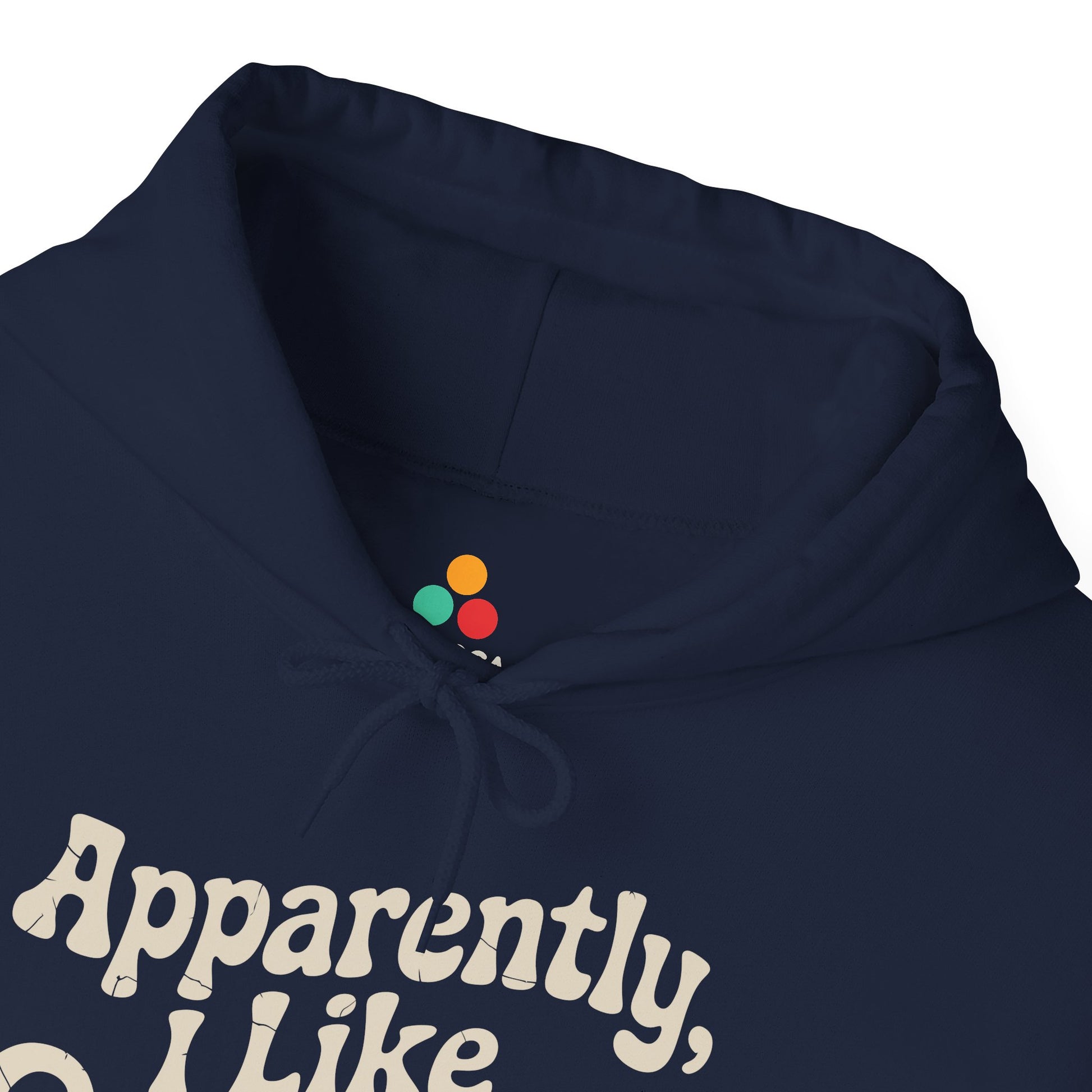 Apparently I Like Cooking Typography Unisex Heavy Blend Hoodie | TEEZOCA 