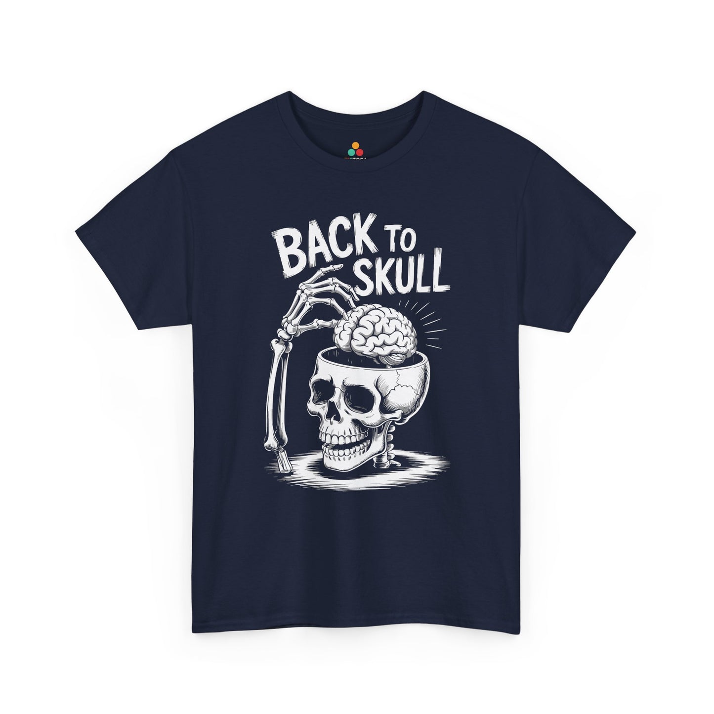 Back to Skul! Skull Brain Graphic Unisex T-shirt – Bold Humor Statement Tee | TEEZOCA 