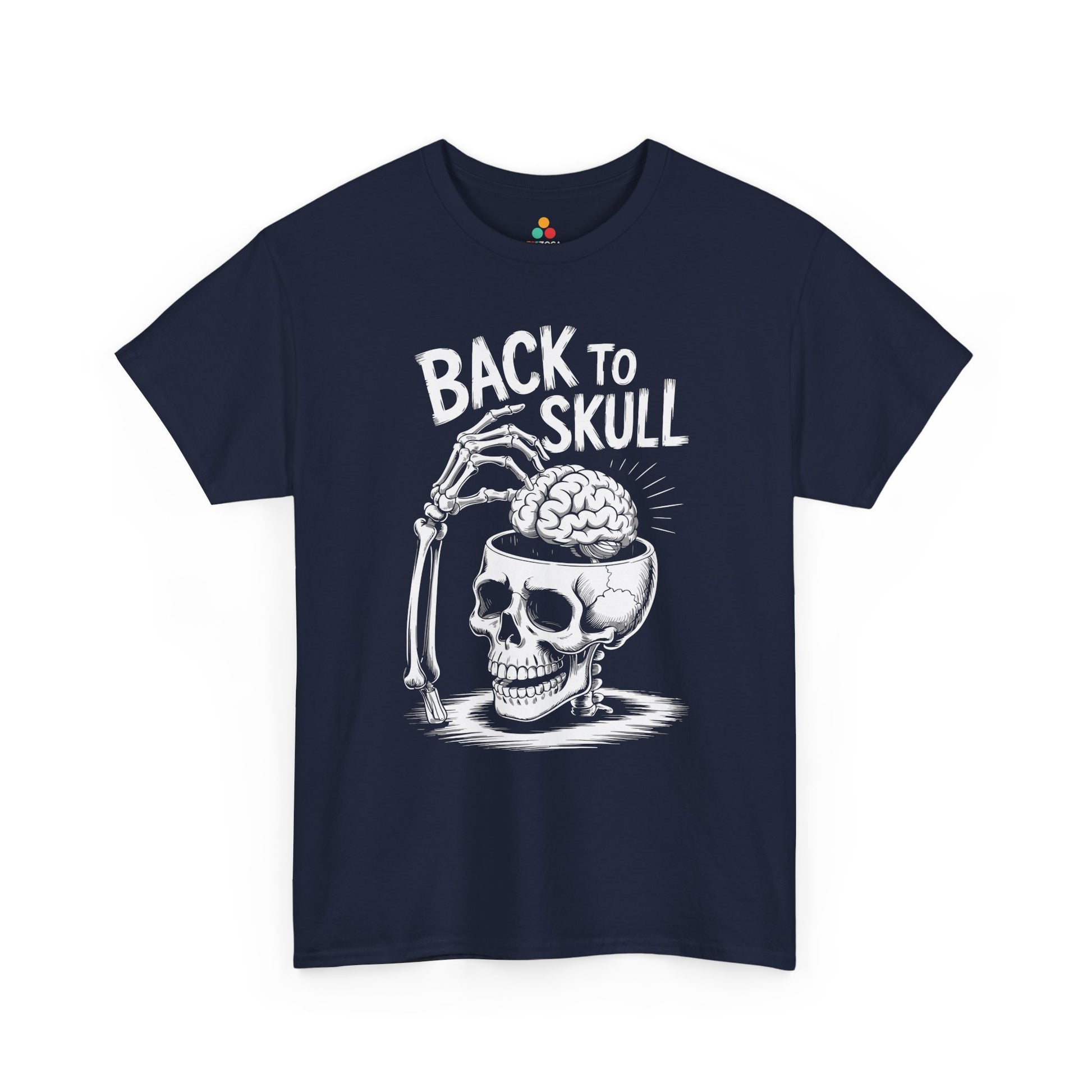 Back to Skul! Skull Brain Graphic Unisex T-shirt – Bold Humor Statement Tee | TEEZOCA 