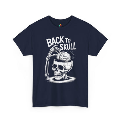Back to Skul! Skull Brain Graphic Unisex T-shirt – Bold Humor Statement Tee | TEEZOCA 