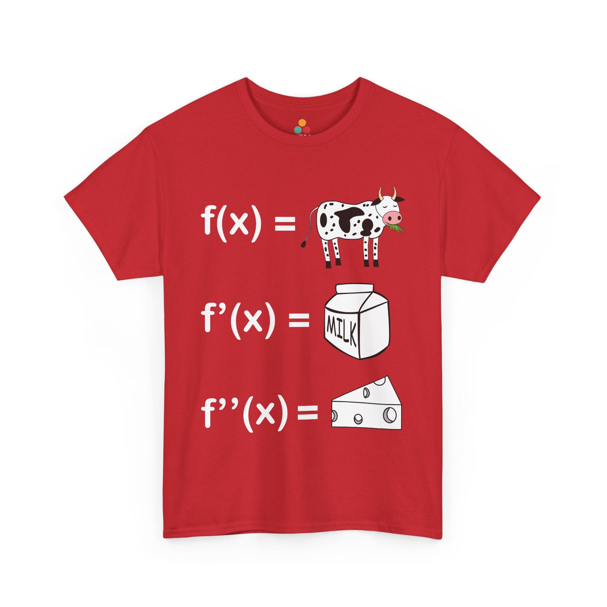  Red version of the calculus dairy pun t-shirt, awesome STEM student gift and unique teacher appreciation apparel.