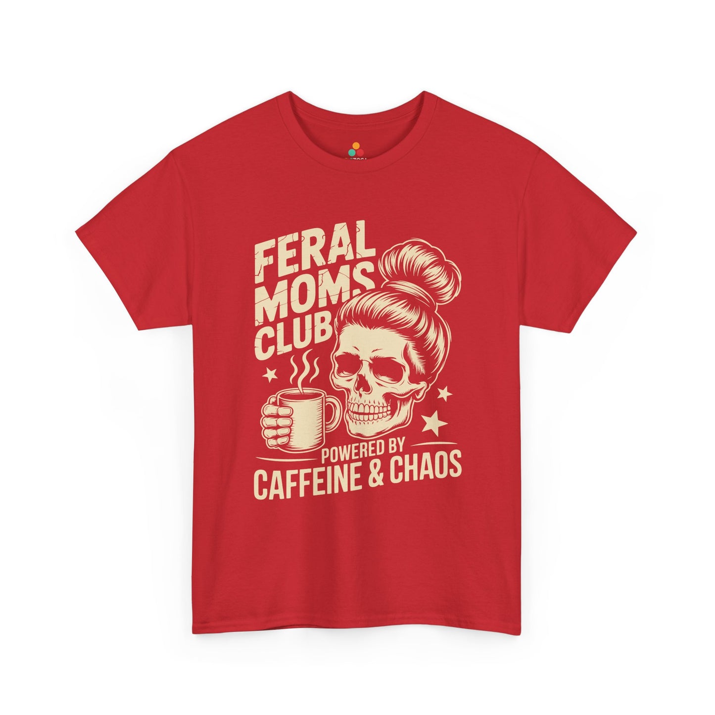 Feral Moms Club Women's T-shirt Funny Coffee Mom Mother's Day Gift | TEEZOCA 