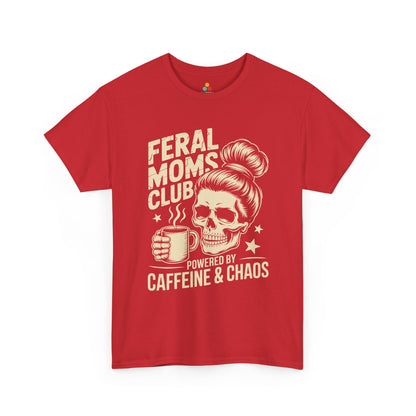 Feral Moms Club Women's T-shirt Funny Coffee Mom Mother's Day Gift | TEEZOCA 
