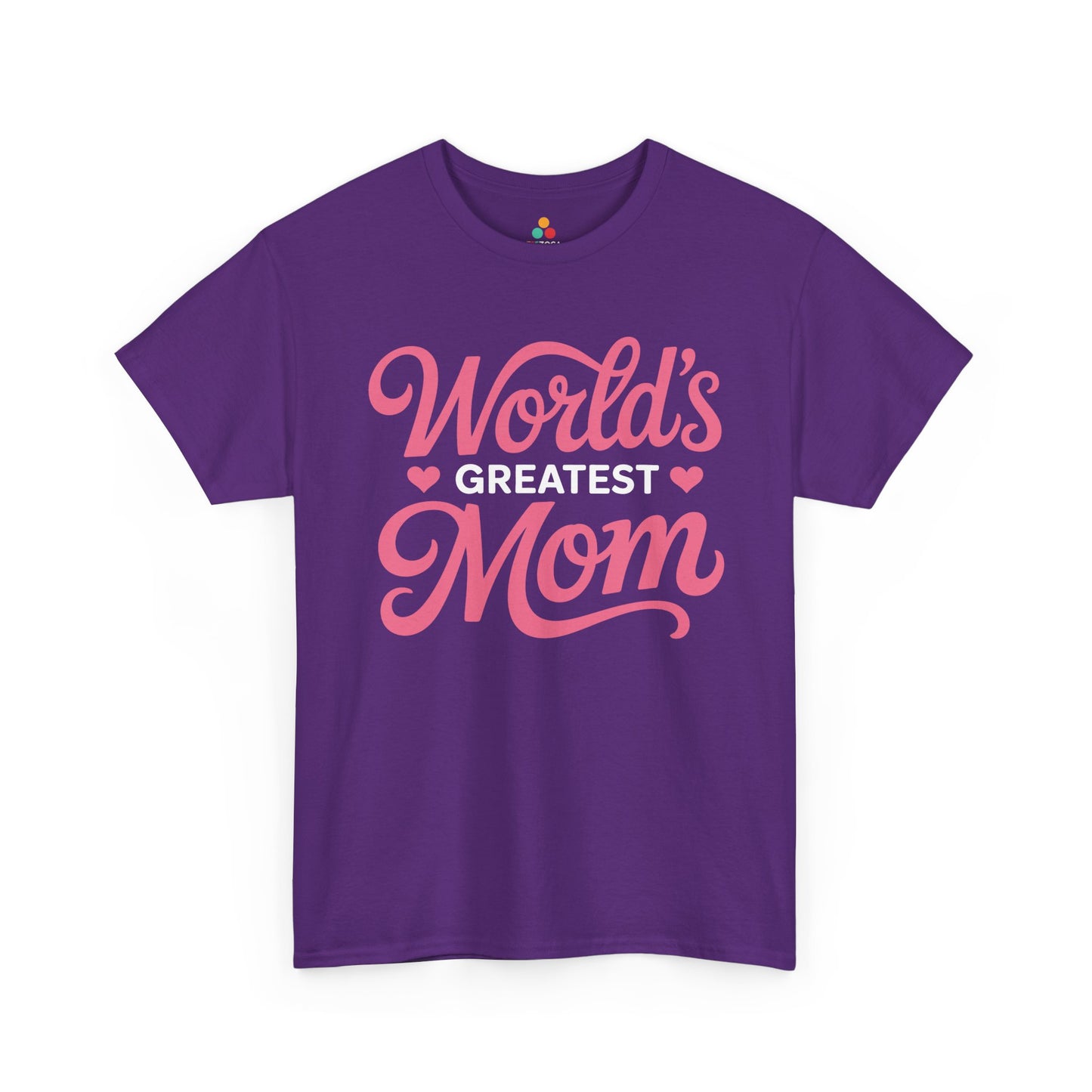 World’s Greatest Mom Women's T-shirt Mother's Day Gift Pink Script | TEEZOCA 