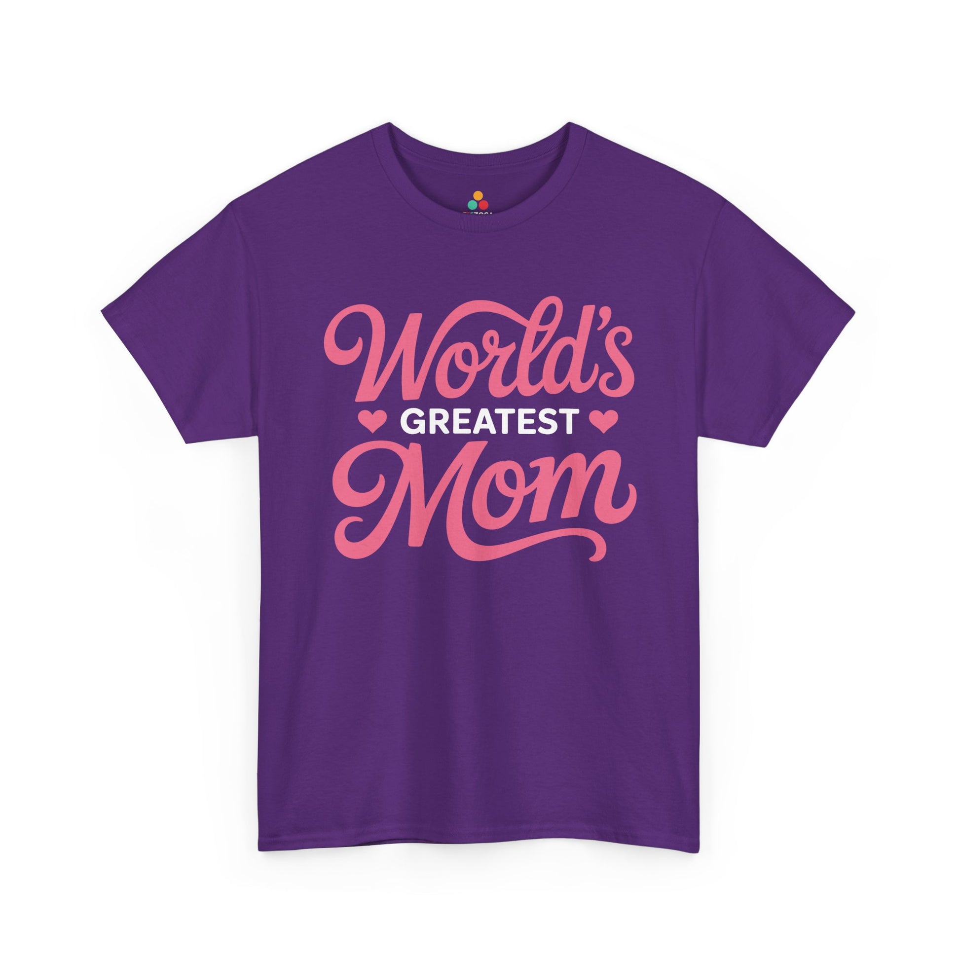 World’s Greatest Mom Women's T-shirt Mother's Day Gift Pink Script | TEEZOCA 