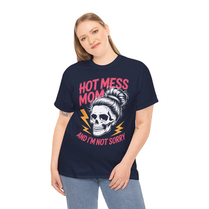 Hot Mess Mom Women's T-shirt Bold Funny Mom Life Mother's Day Gift | TEEZOCA 