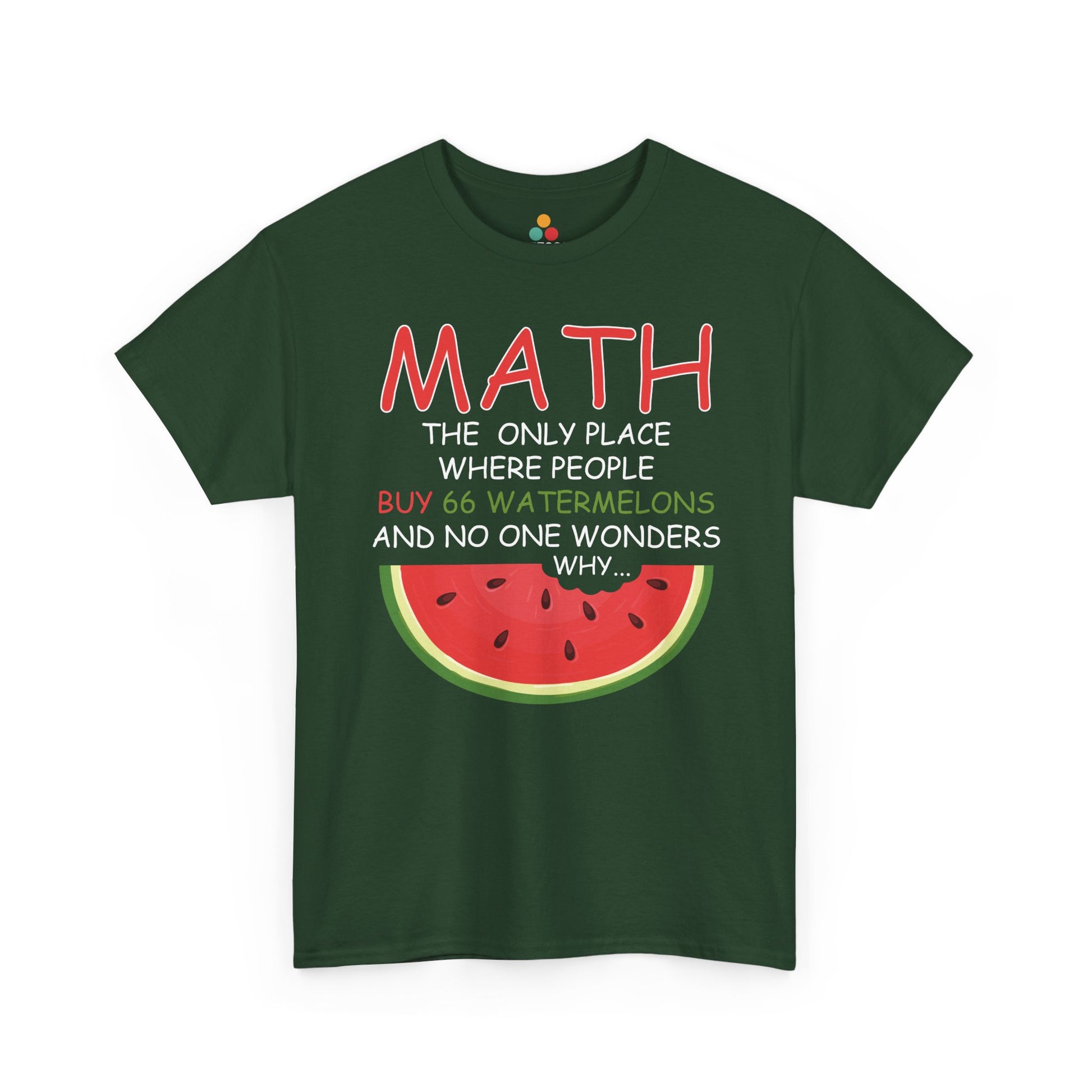 "Math watermelon funny shirt worn casually, perfect for teachers and math lovers"