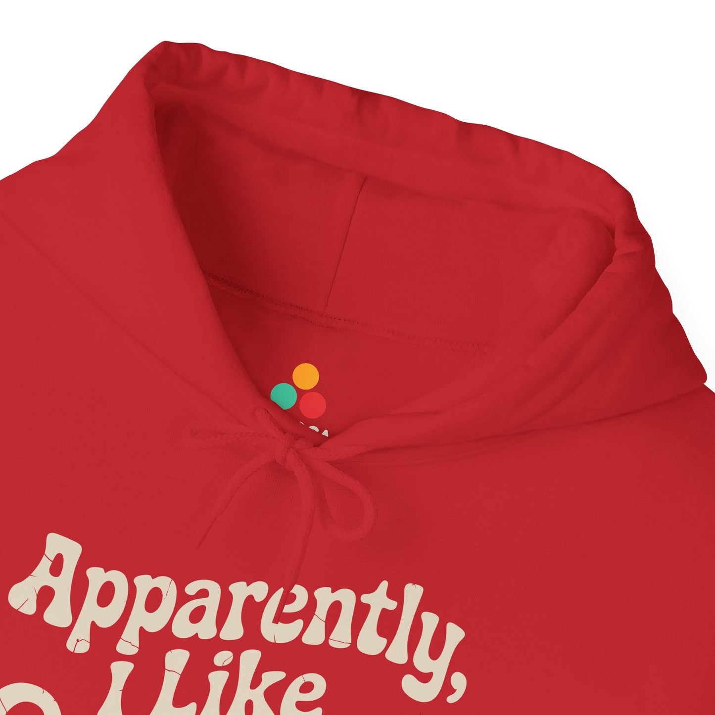 Apparently I Like Cooking Typography Unisex Heavy Blend Hoodie | TEEZOCA 