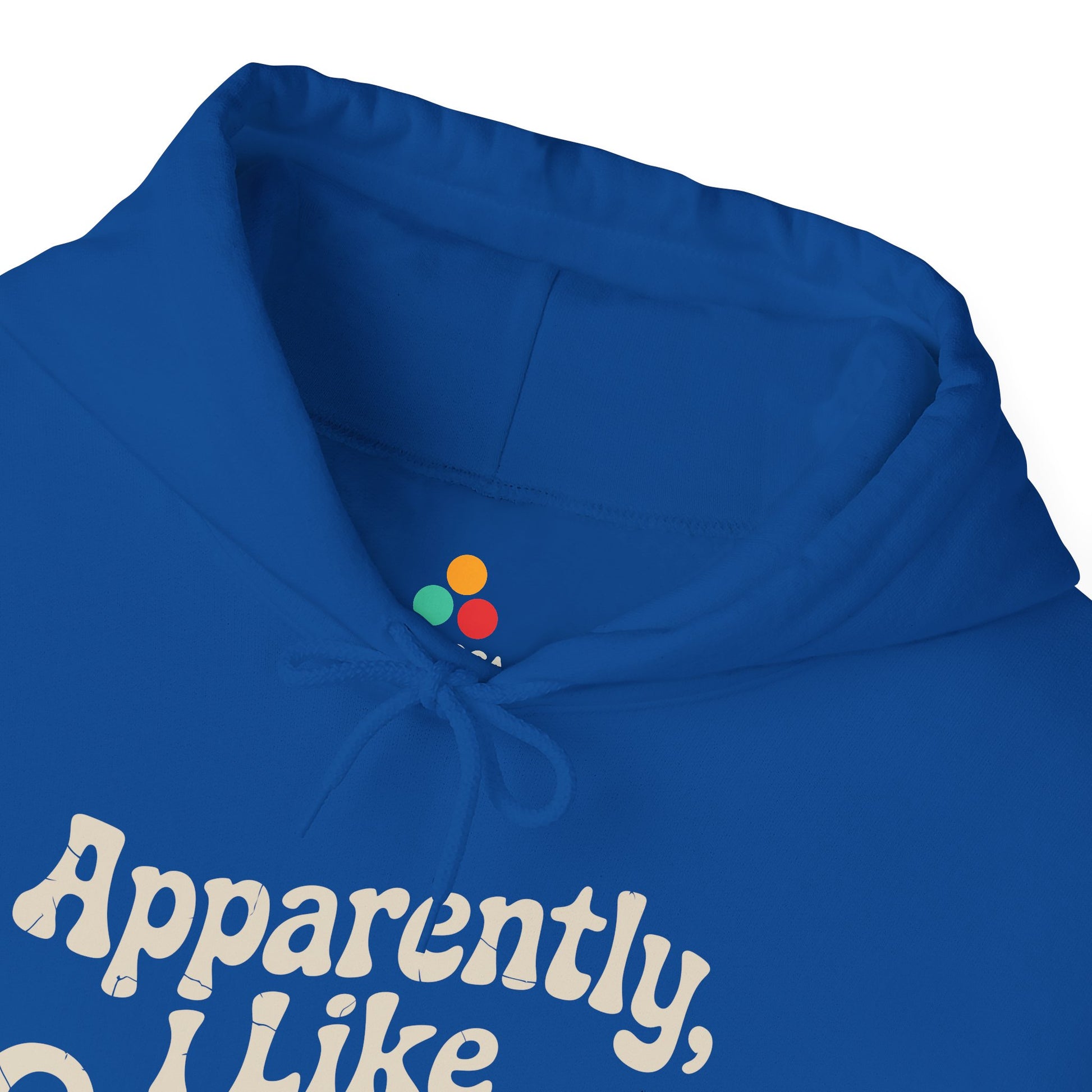 Apparently I Like Cooking Typography Unisex Heavy Blend Hoodie | TEEZOCA 