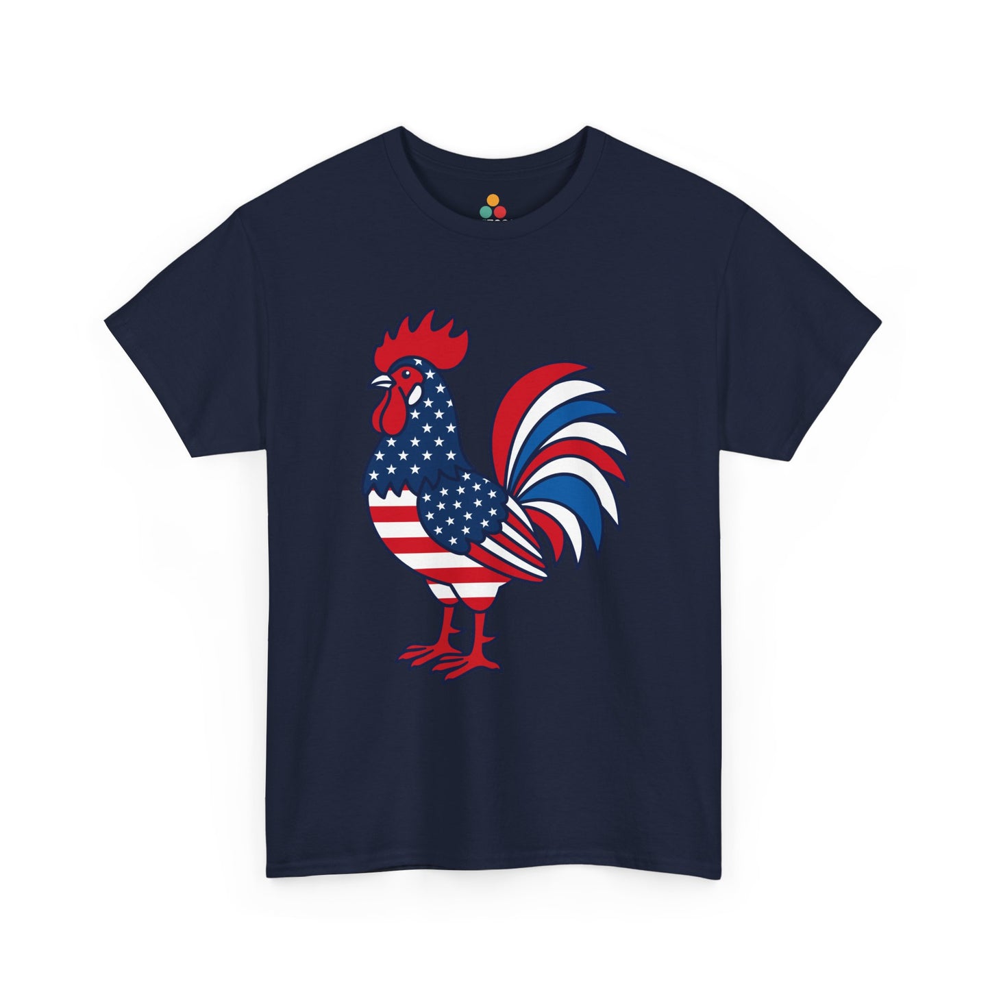 solid navy  tee shirt 1776_2026_Patriotic_American_Rooster_TShirt_USA_250th_Anniversary_Independence_Day_Gift_TEEZOCA