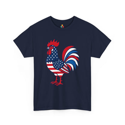 solid navy  tee shirt 1776_2026_Patriotic_American_Rooster_TShirt_USA_250th_Anniversary_Independence_Day_Gift_TEEZOCA