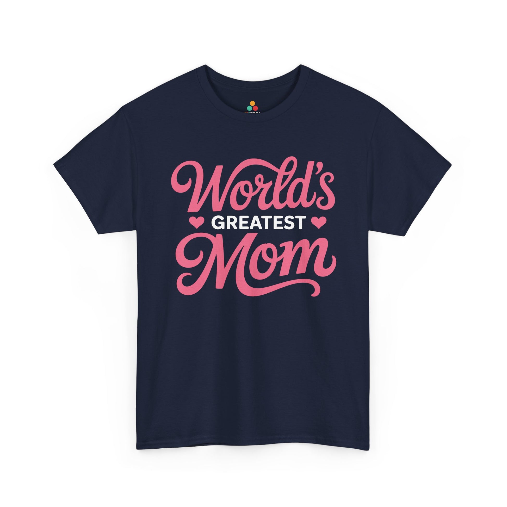 World’s Greatest Mom Women's T-shirt Mother's Day Gift Pink Script | TEEZOCA 